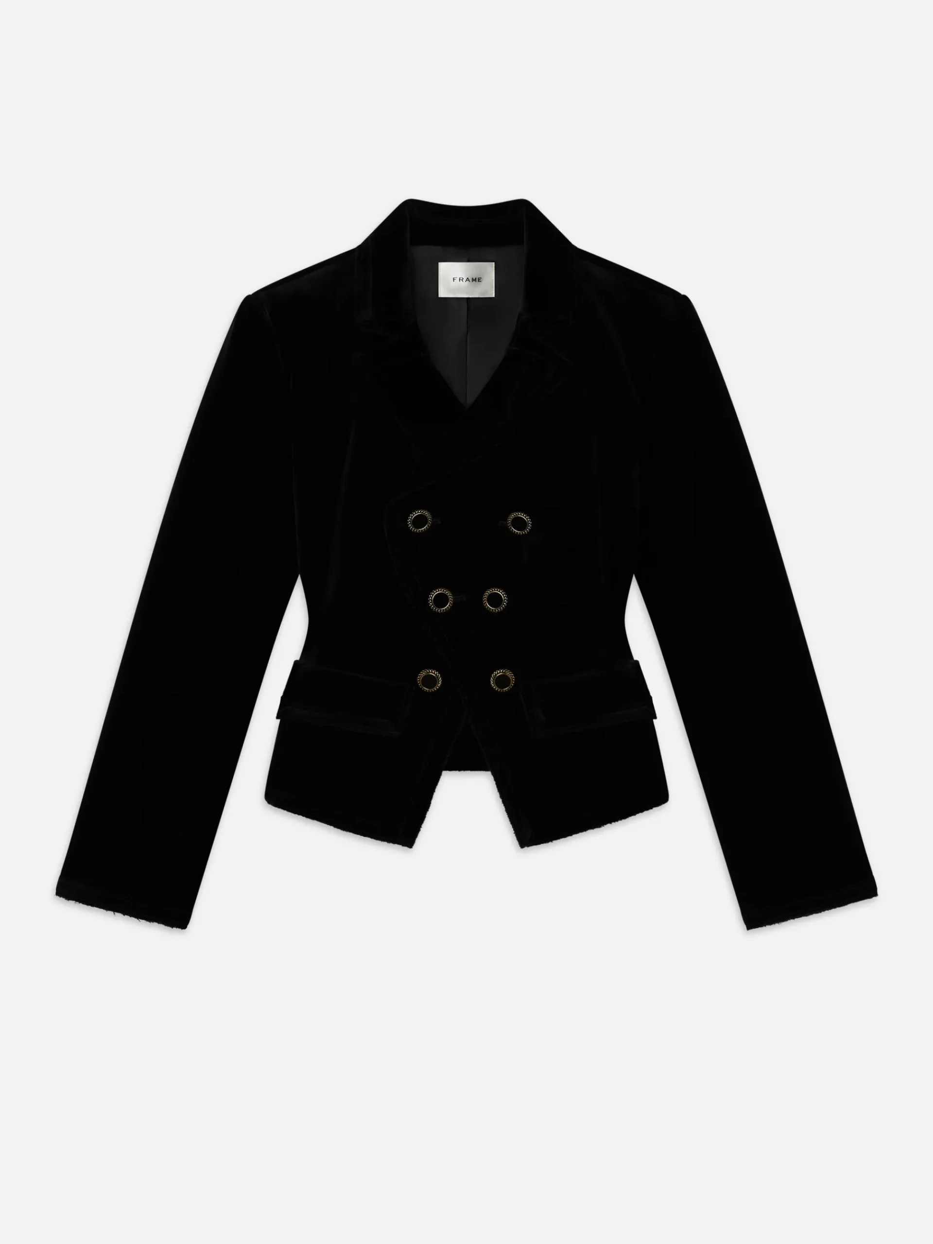 Women FRAME Shrunken Velvet Blazer in