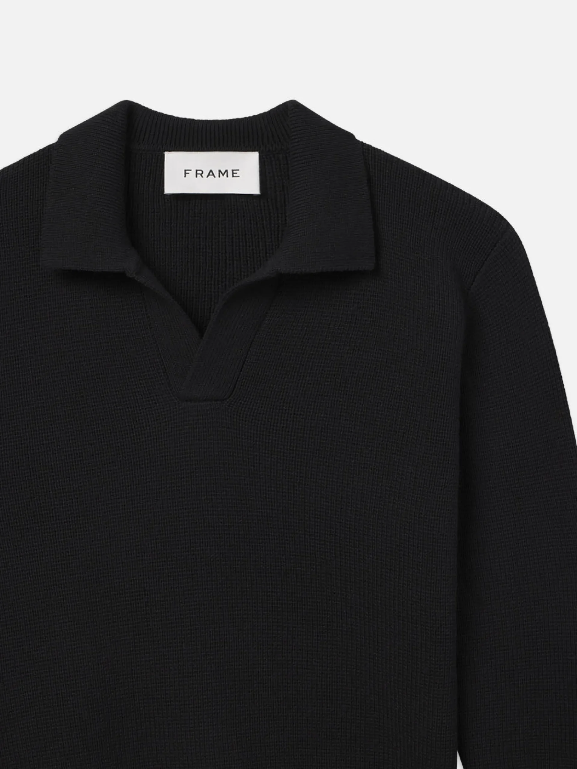 FRAME Silk Blend Polo Sweater in