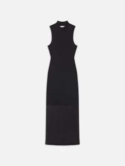 Women FRAME Sleeveless Mesh Mock Neck Dress in