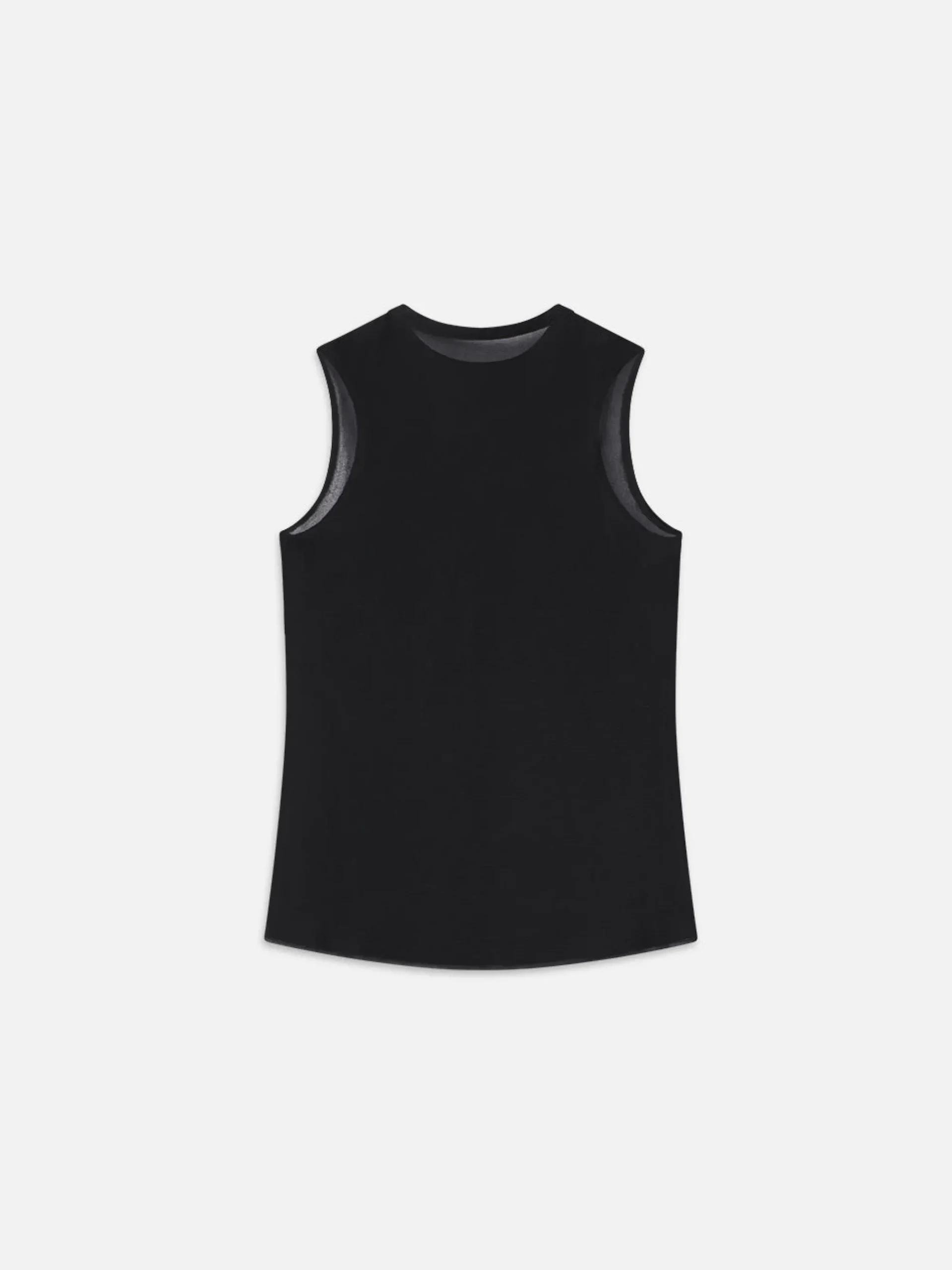 Women FRAME Sleeveless Ruffle Trim Blouse in