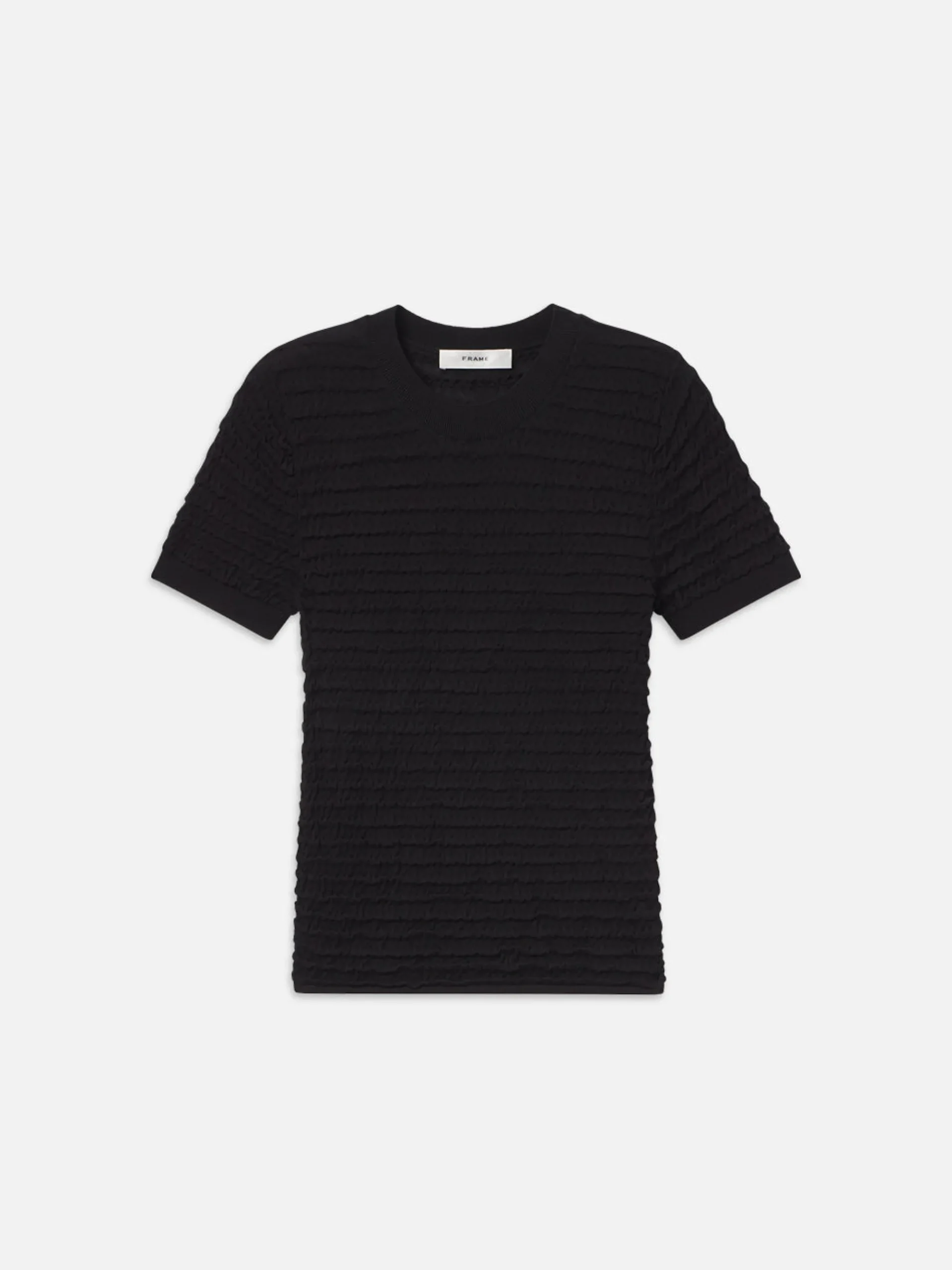 Women FRAME Smocked Short Sleeve Sweater in