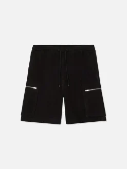 FRAME Suede Cargo Shorts in