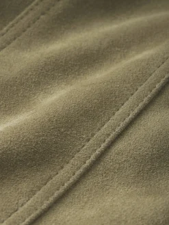 FRAME Suede Jacket in Light Olive