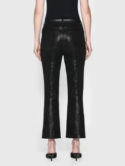 Women FRAME Suede Le Crop Mini Boot in Black Multi