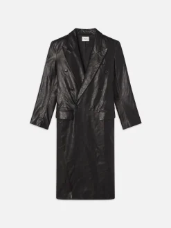 Women FRAME Tailored Leather Coat in