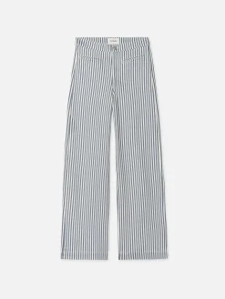 Women FRAME Tailored Trouser in Seaport Stripe