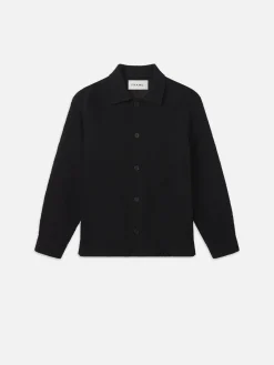 FRAME Textured Shirt Jacket in