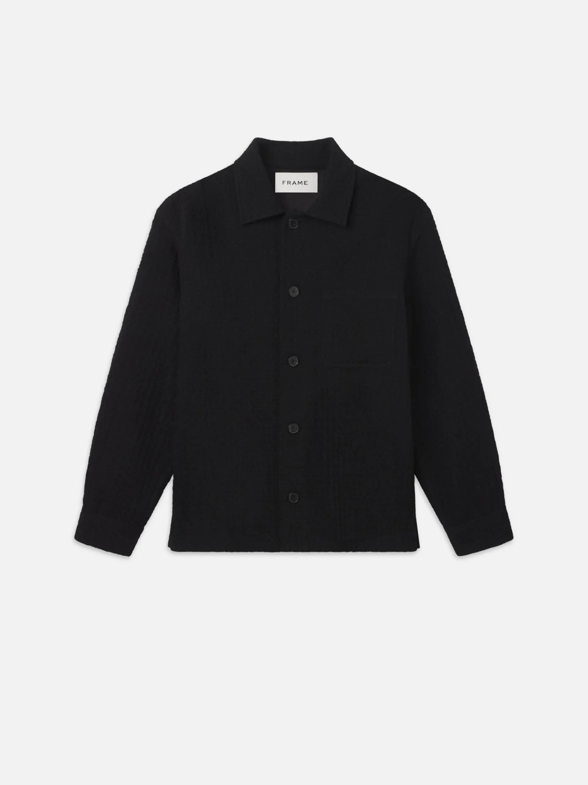 FRAME Textured Shirt Jacket in