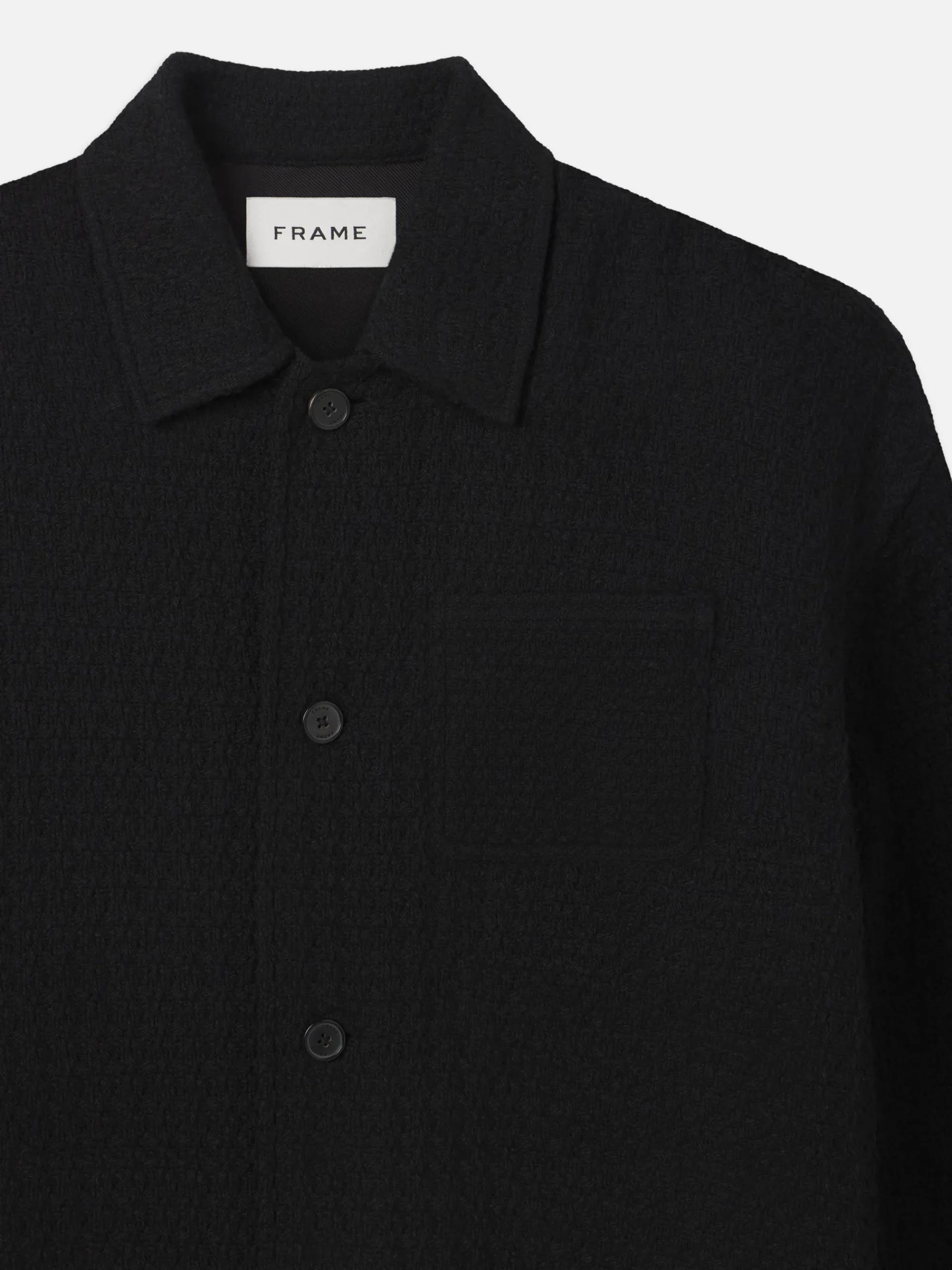 FRAME Textured Shirt Jacket in