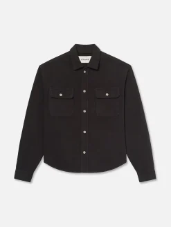 FRAME Textured Terry Overshirt in
