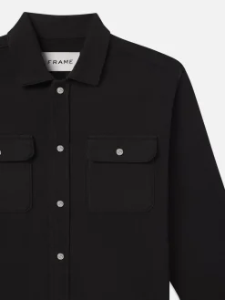FRAME Textured Terry Overshirt in