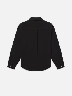 FRAME Textured Terry Overshirt in