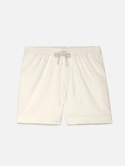 FRAME Textured Terry Short in Off White