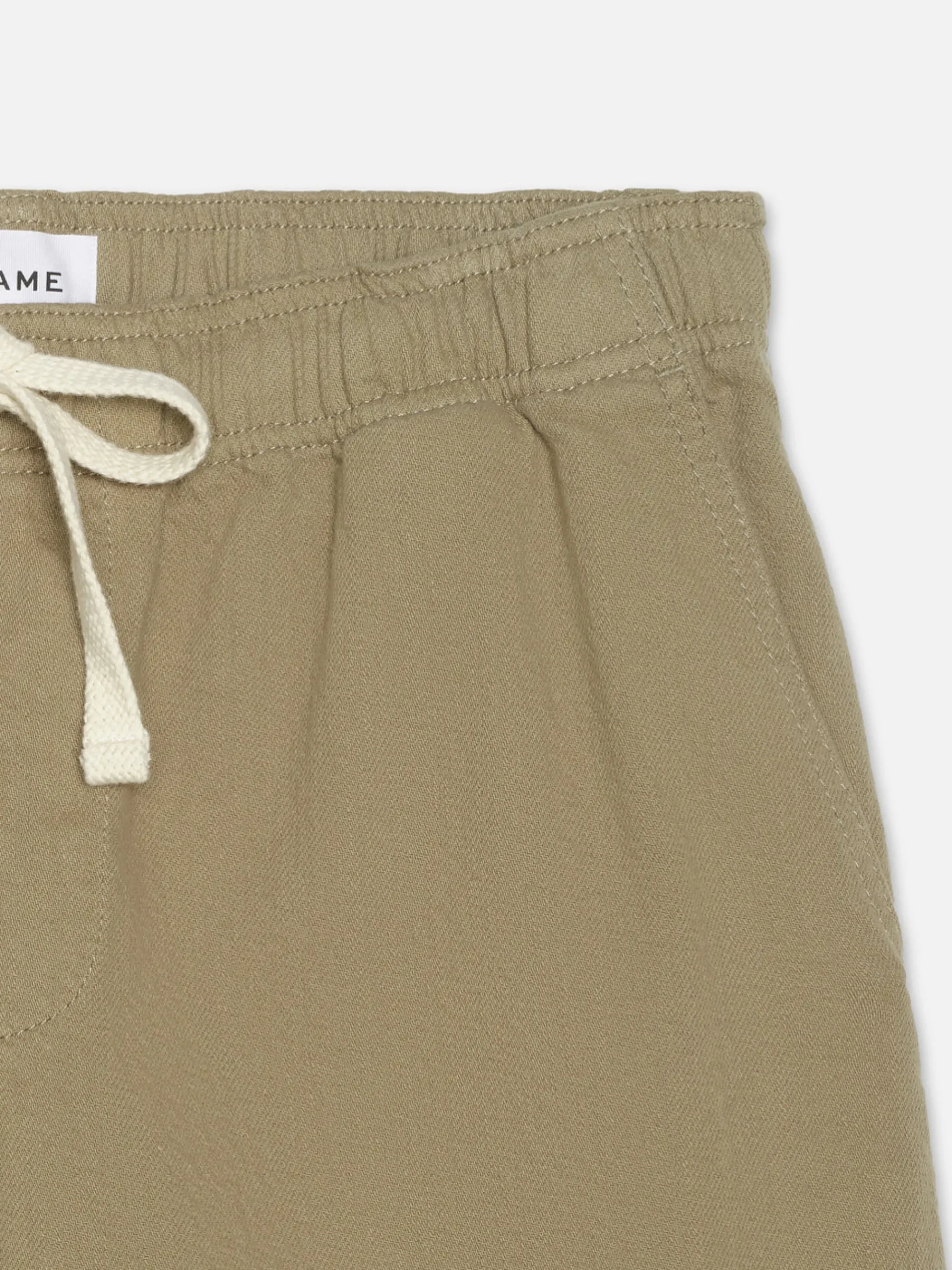 FRAME Textured Terry Short in Dark Beige