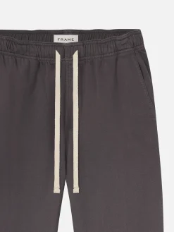 FRAME Textured Terry Travel Pant in Slate Gray