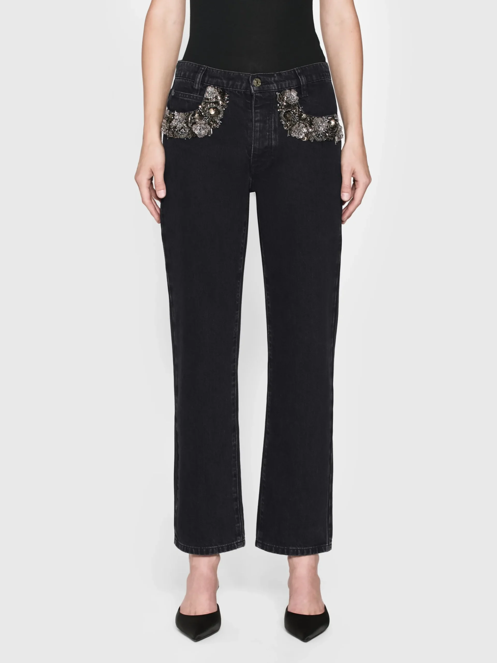 Women FRAME The Atelier Beaded Straight in