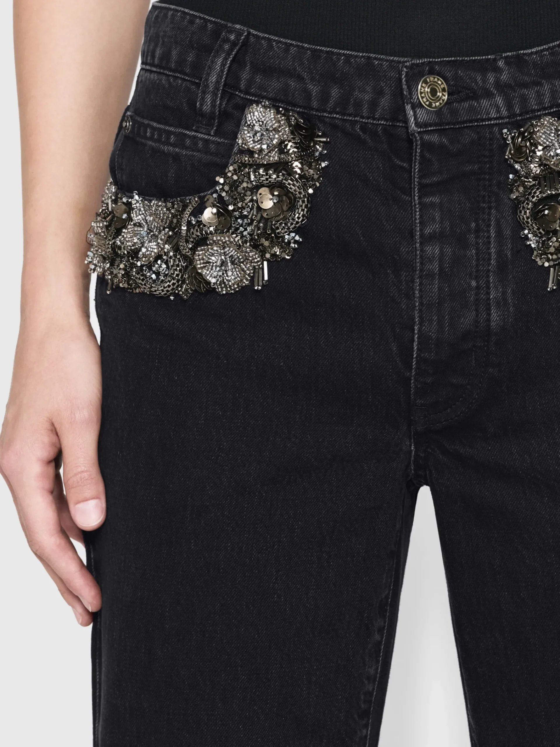 Women FRAME The Atelier Beaded Straight in