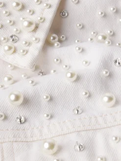 Women FRAME The Atelier Pearl Jacket in Au Natural Clean