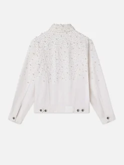 Women FRAME The Atelier Pearl Jacket in Au Natural Clean