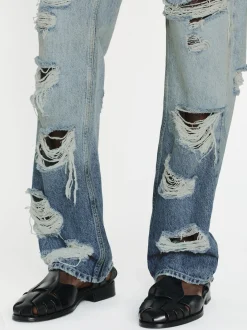 FRAME The Boxy Jean in Lagoon Rips