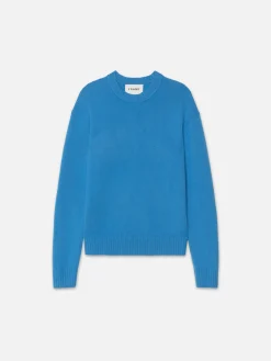 FRAME The Cashmere Crewneck Sweater in Pop Blue