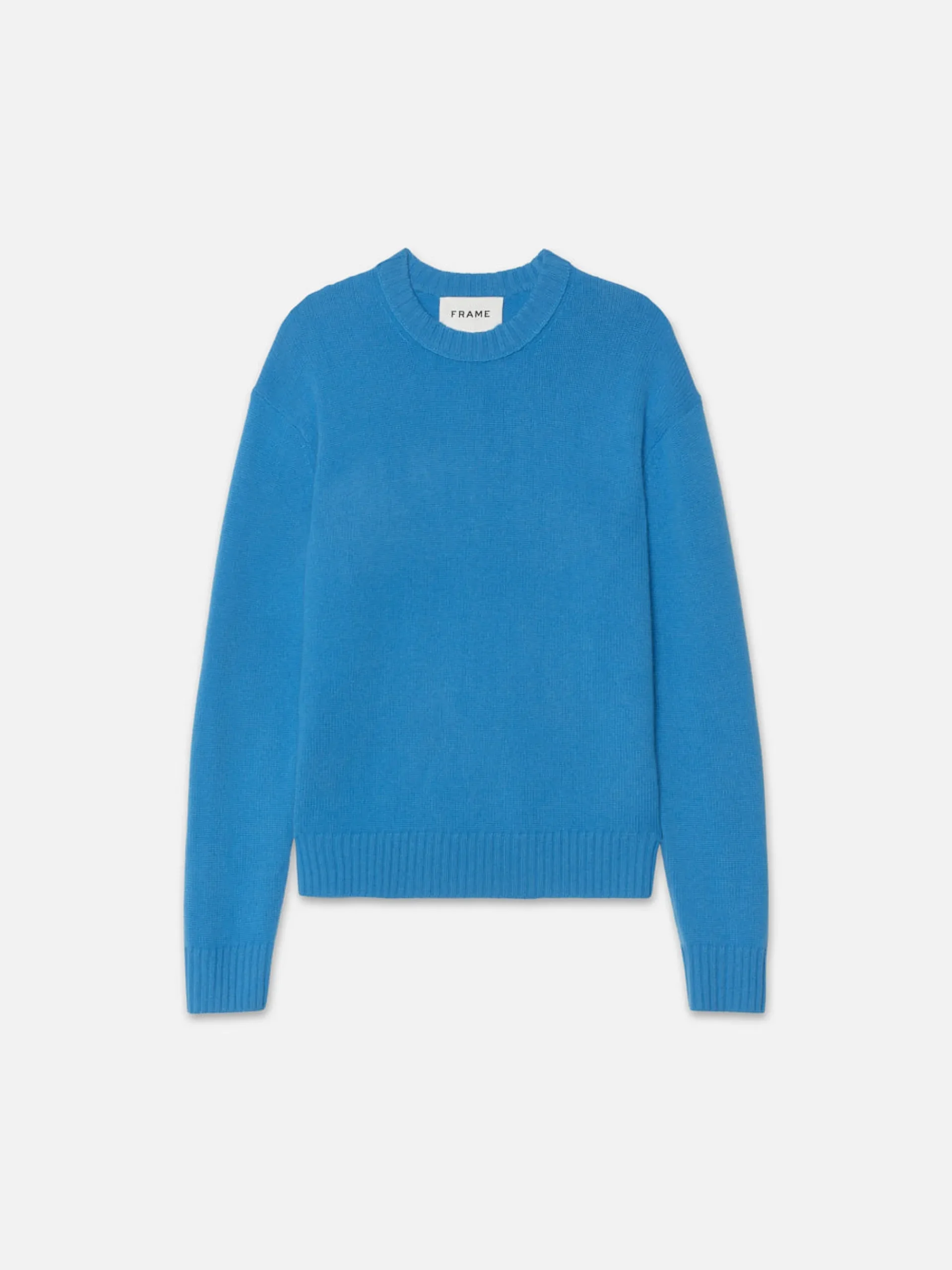 FRAME The Cashmere Crewneck Sweater in Pop Blue