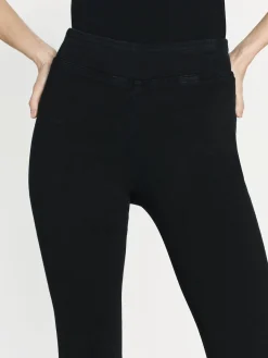 Women FRAME The Jetset Crop Mini Boot in Sheen Noir