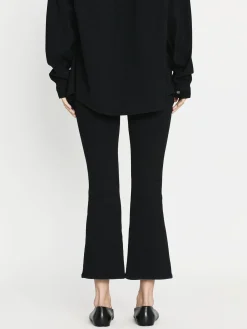 Women FRAME The Jetset Crop Mini Boot in Sheen Noir