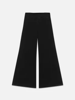 Women FRAME The Jetset Wide Leg in Sheen Noir