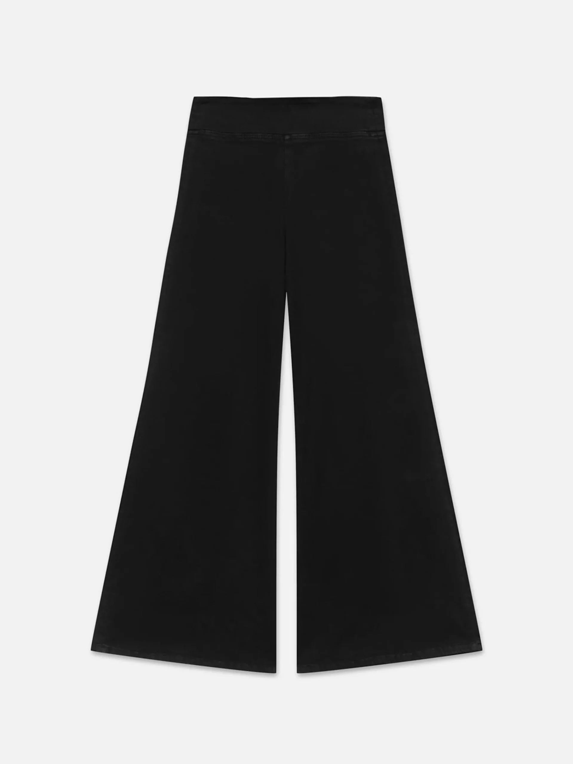 Women FRAME The Jetset Wide Leg in Sheen Noir