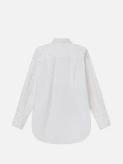Women FRAME The Oversized Pearl Shirt in