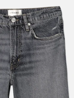 Women FRAME The Relaxed Straight Raw Fray in