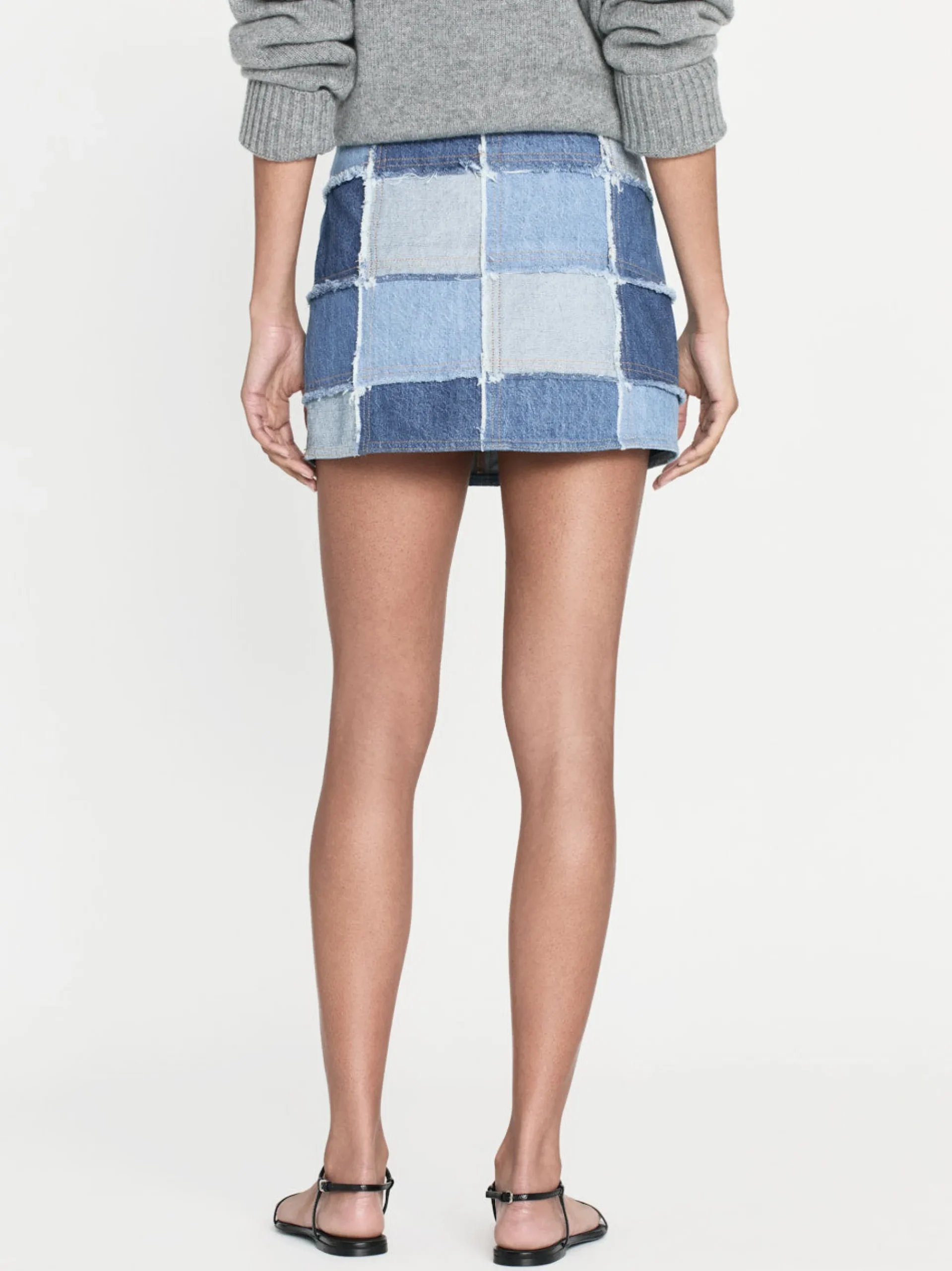 Women FRAME The 70's Patchwork Mini Skirt in Road Trip