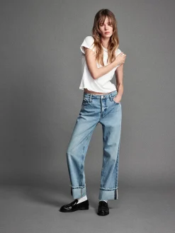 Women/BOY FRAME The Slouchy Straight Wide Cuff in