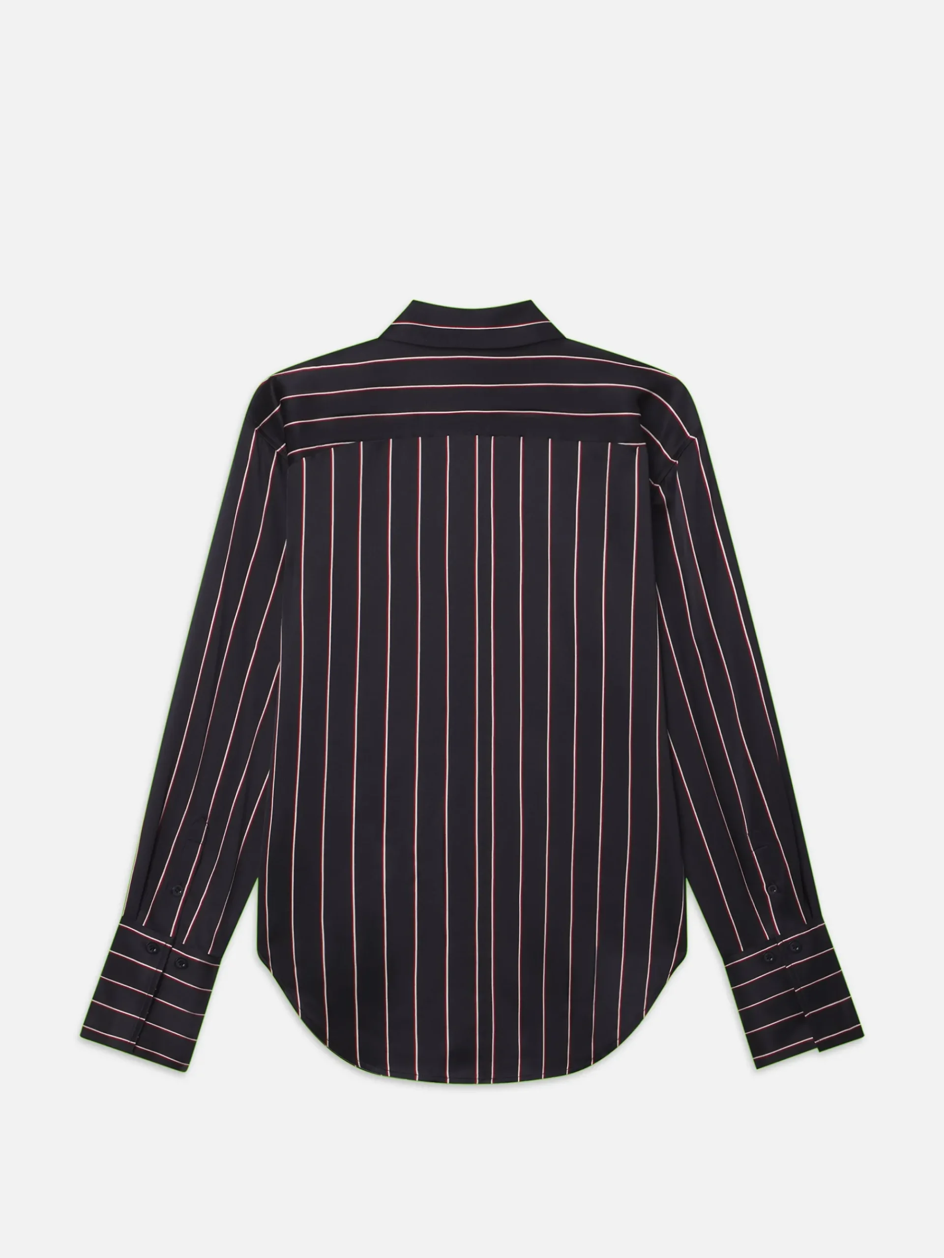 Women FRAME The Standard Shirt in Navy Stripe Multi