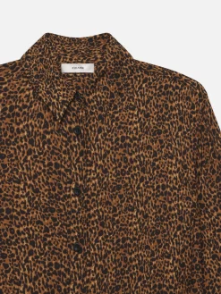 Women FRAME The Standard Shirt in Sand Multi