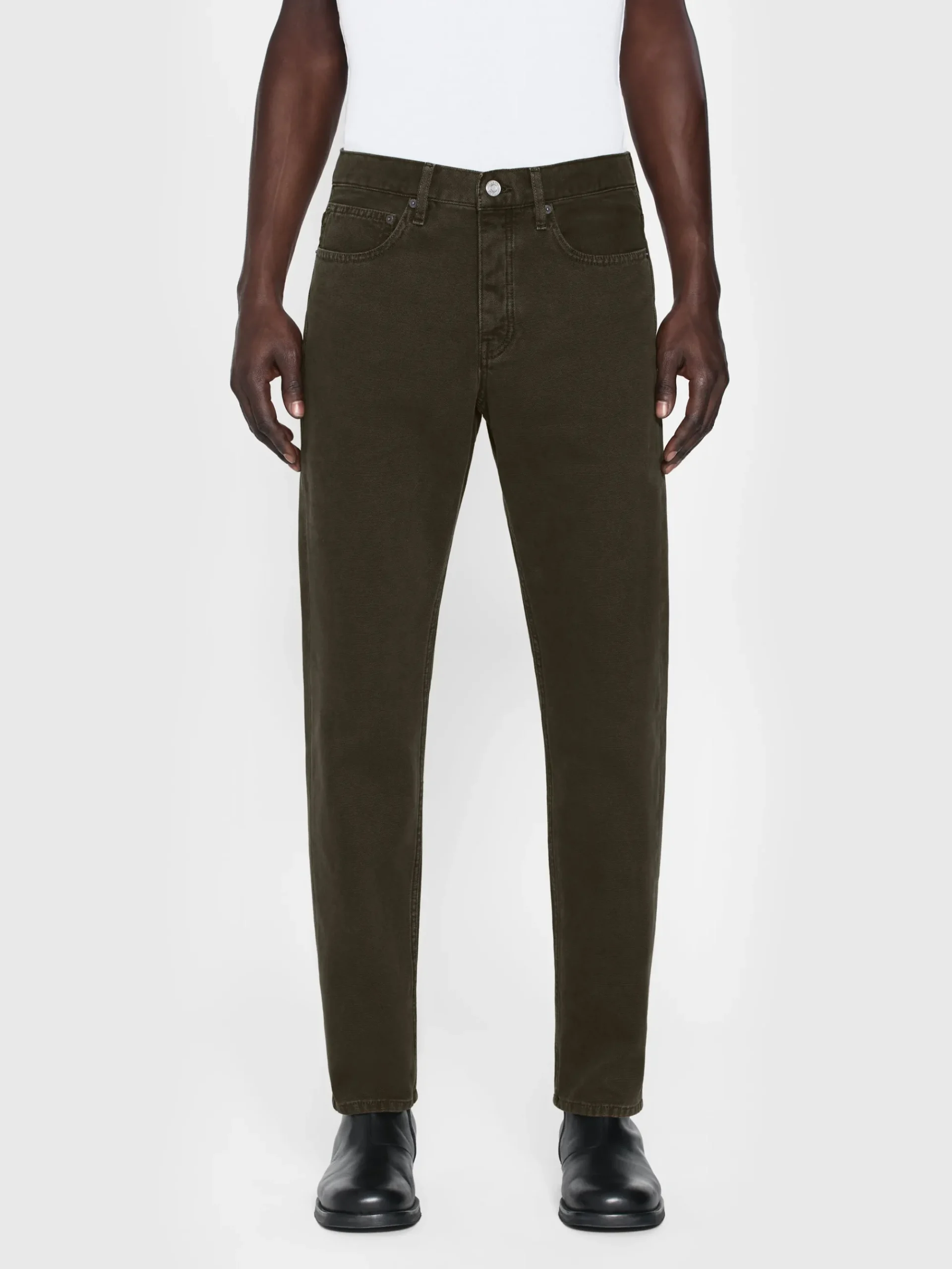 FRAME The Straight Jean in Dark Chocolate