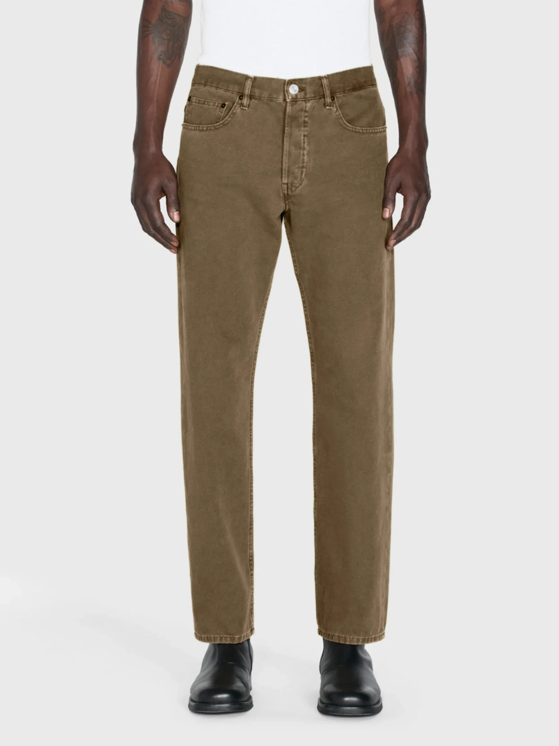 FRAME The Straight Jean in Light Brown