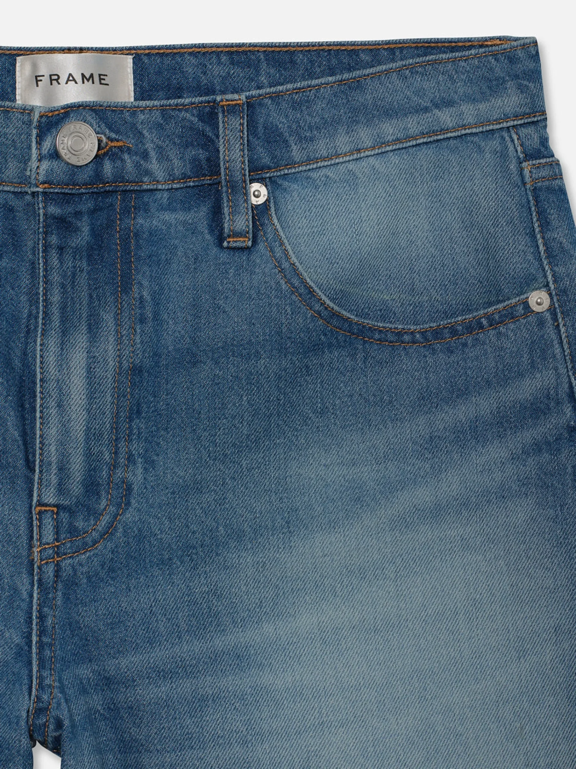 Women FRAME The Vintage Relaxed Short Raw Fray in
