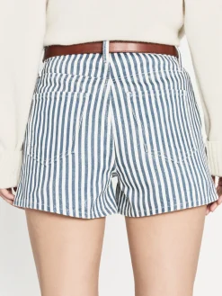 Women FRAME The Vintage Relaxed Short in Seaport Stripe