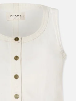 Women FRAME Trapunto Side Pocket Dress in Au Natural Clean