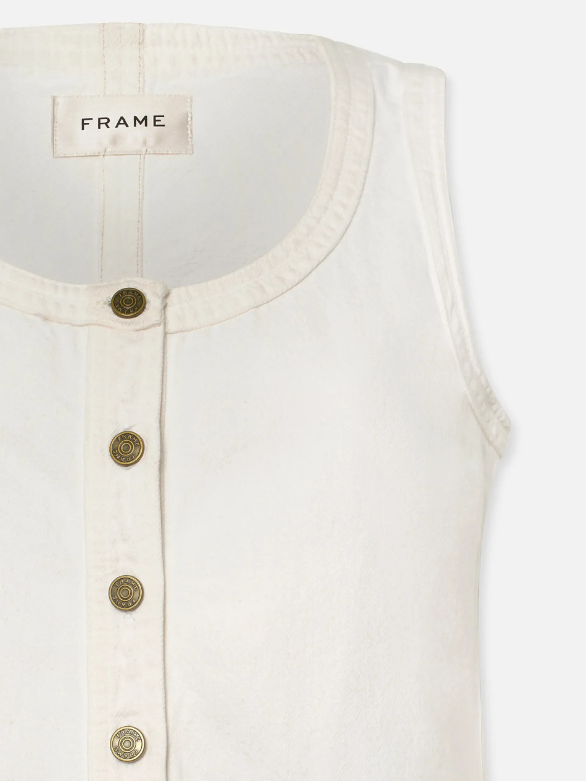 Women FRAME Trapunto Side Pocket Dress in Au Natural Clean