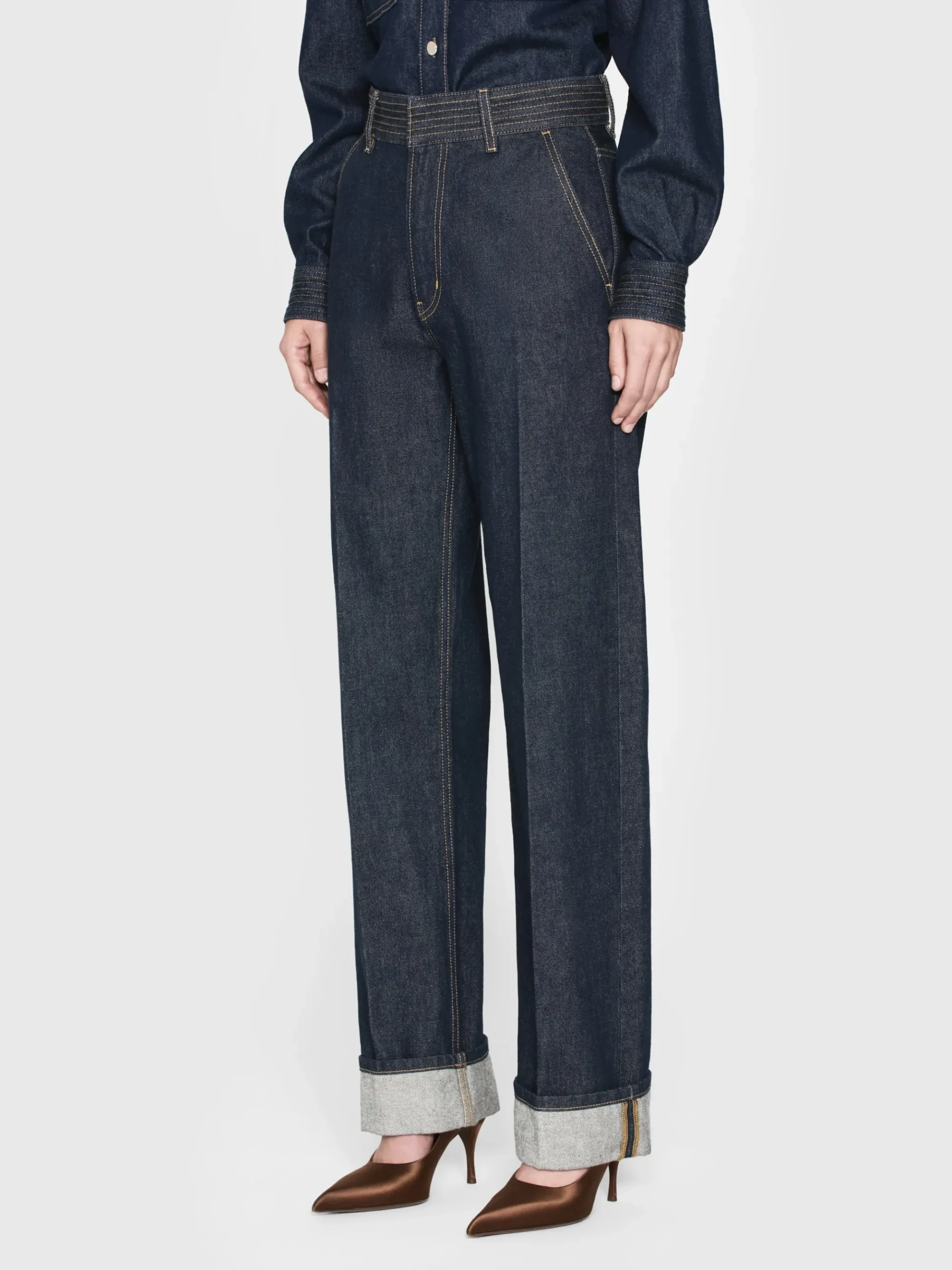 Women FRAME Trapunto Trouser in