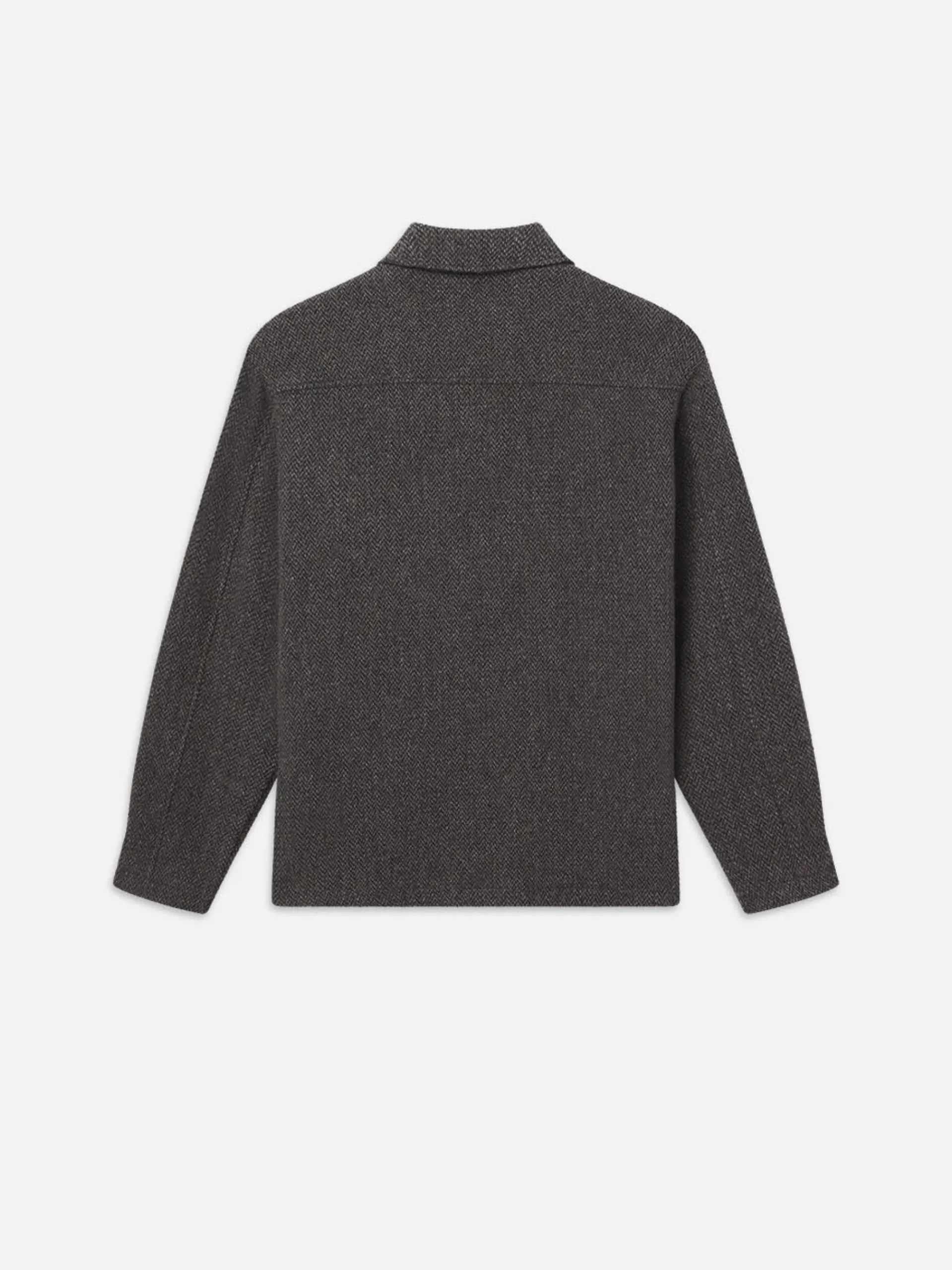 FRAME Tweed Shirt Jacket in Heather Brown