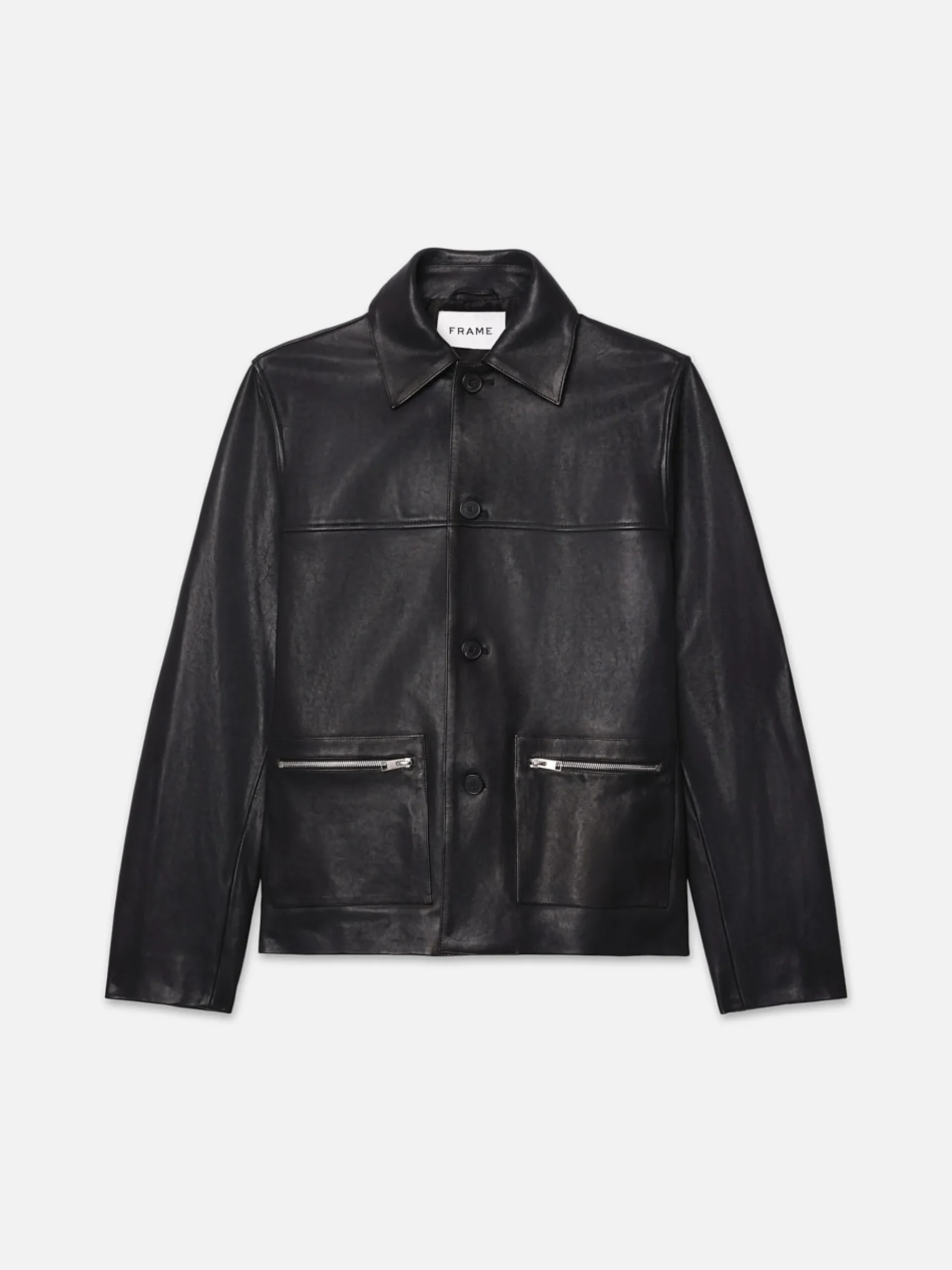 FRAME Utility Leather Jacket in