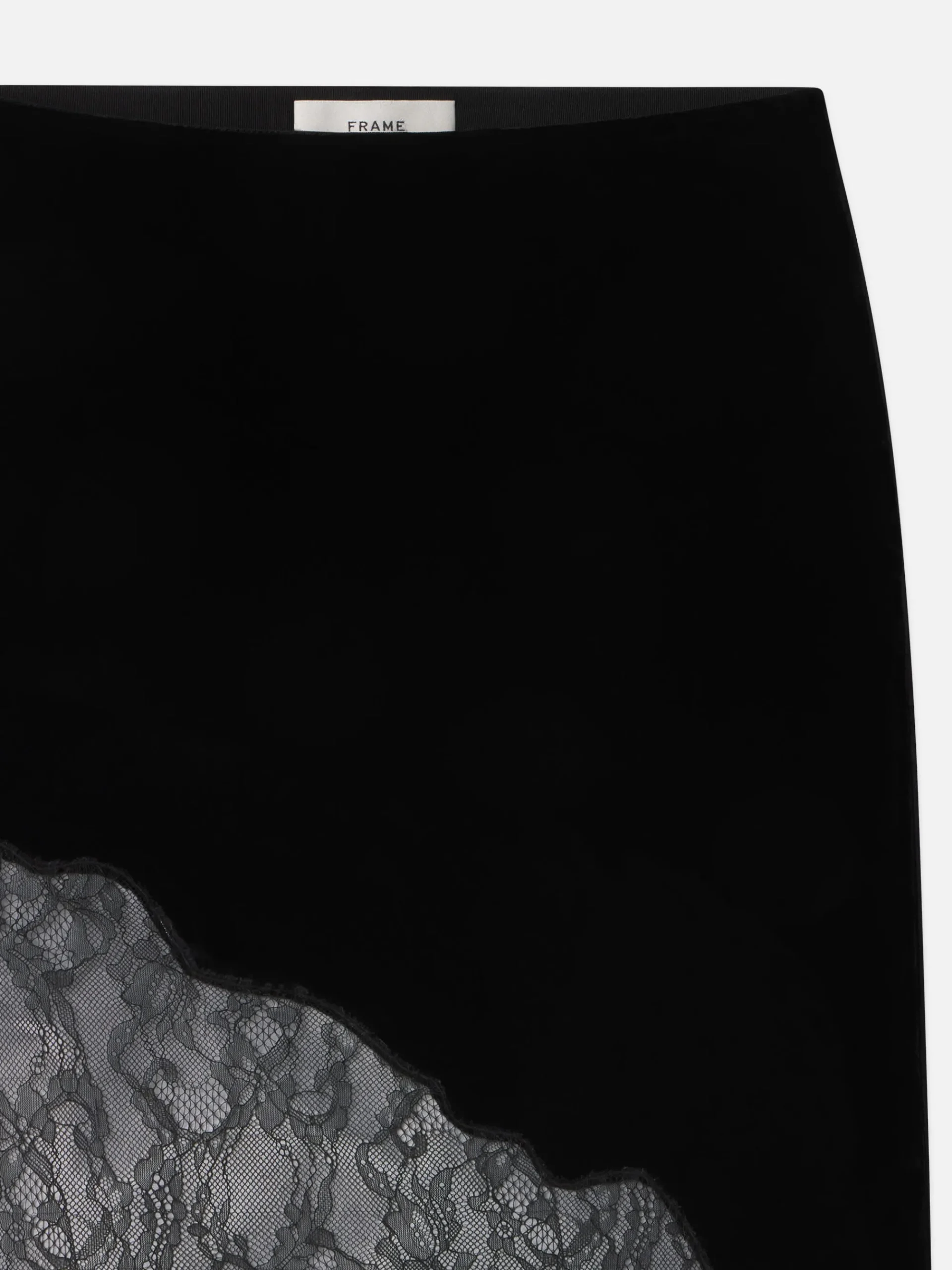 Women FRAME Velvet Lace Skirt in