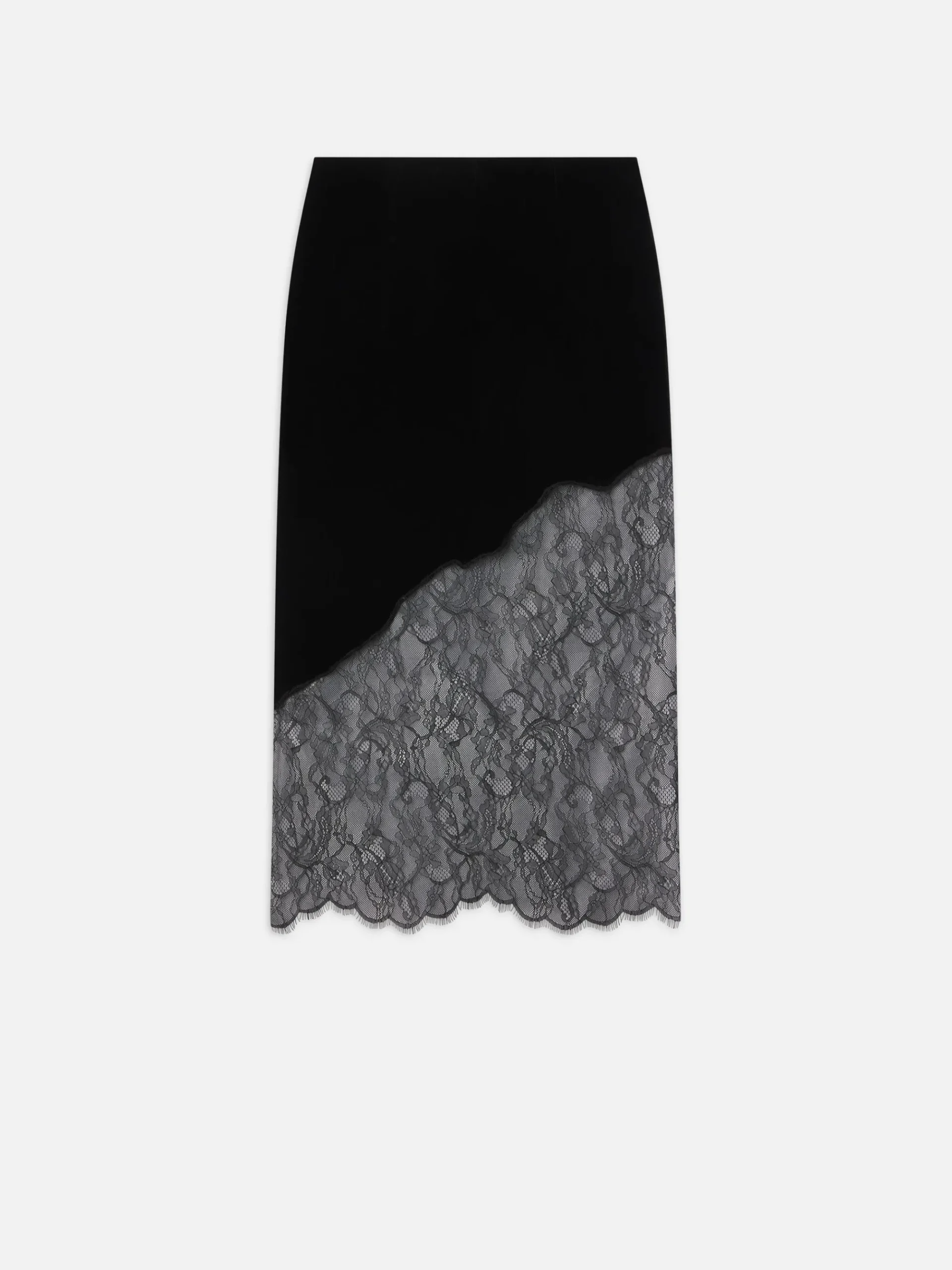 Women FRAME Velvet Lace Skirt in