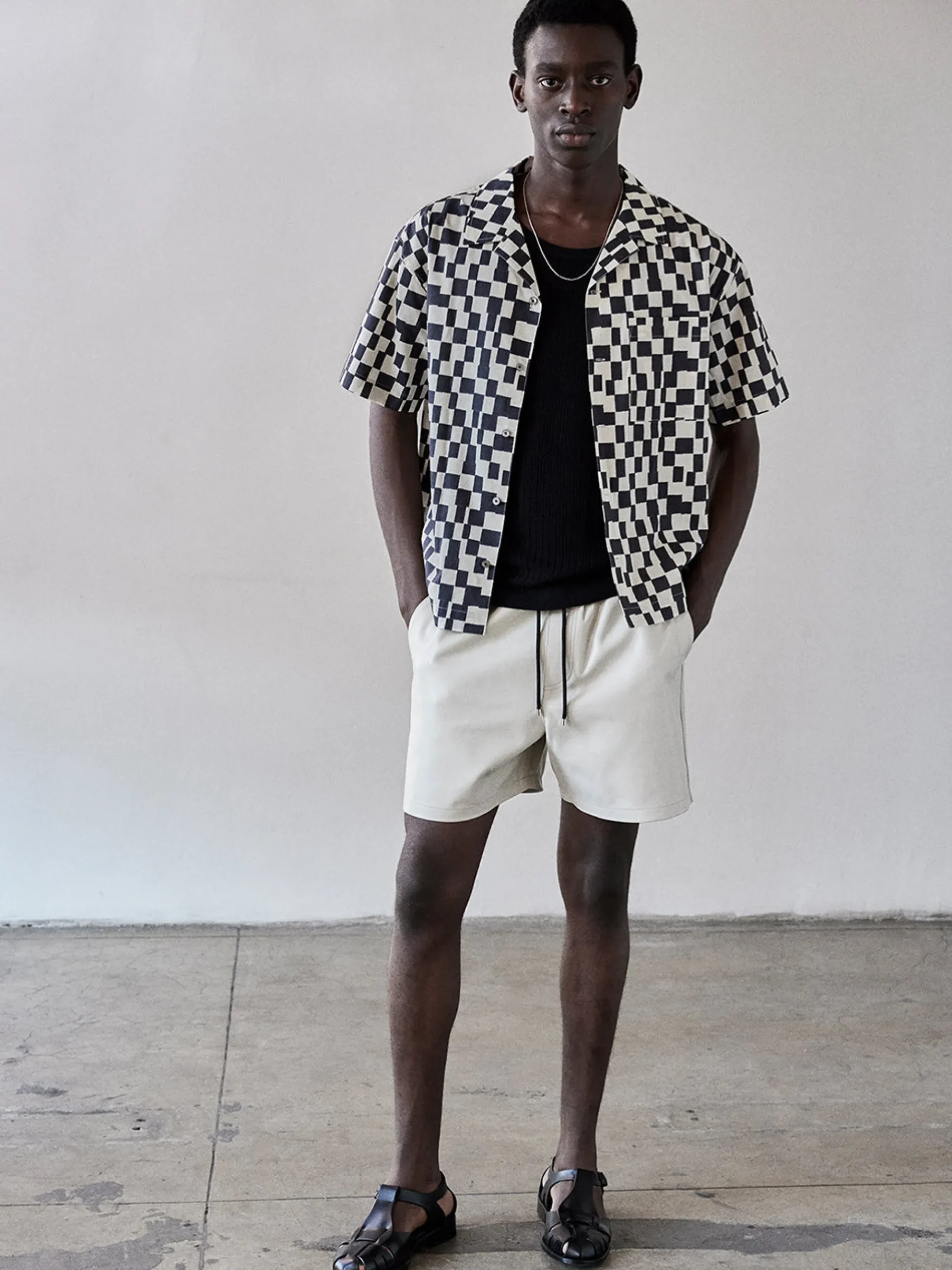 FRAME Vintage Print Shirt in Dark Navy