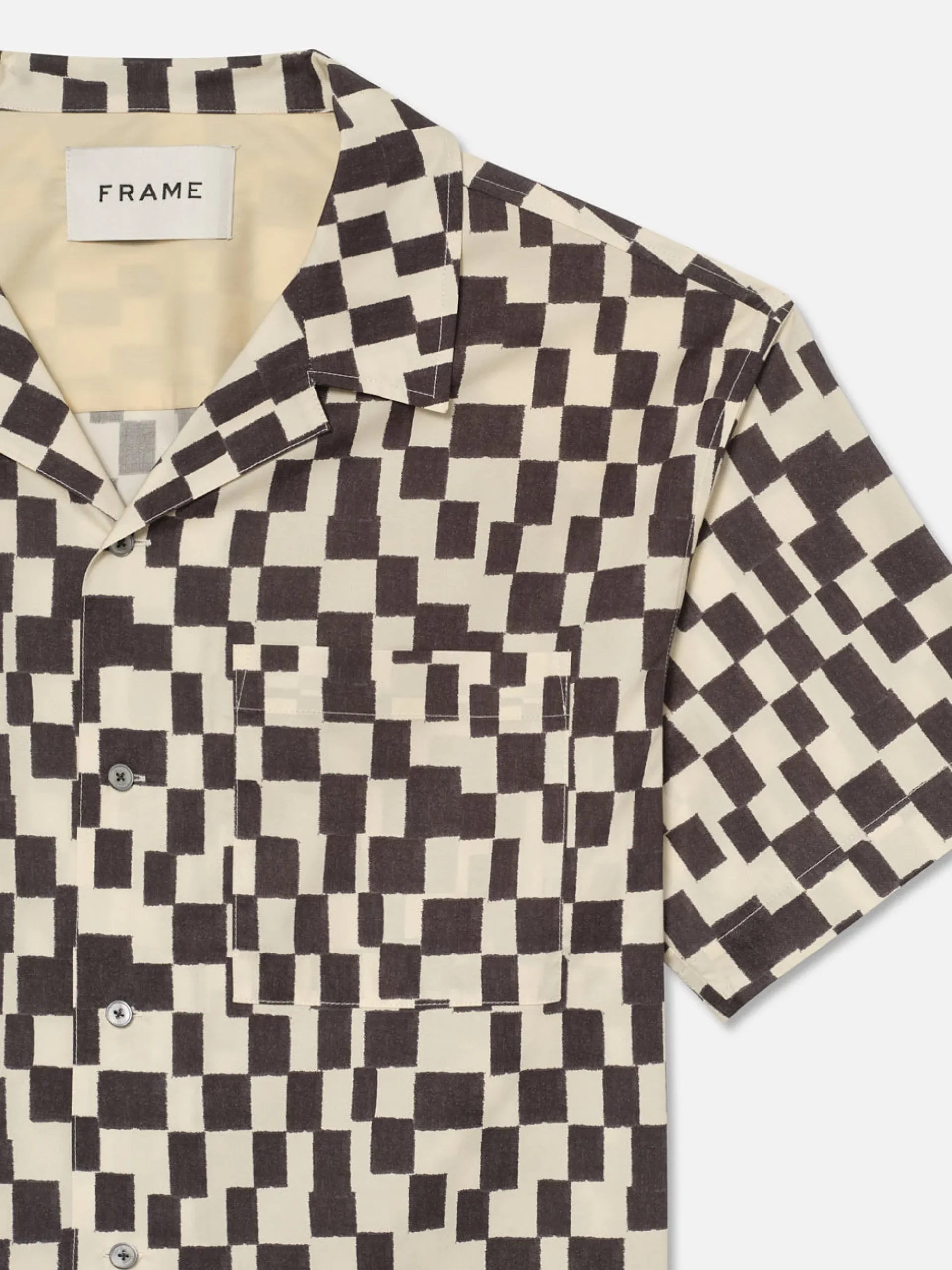 FRAME Vintage Print Shirt in Dark Navy