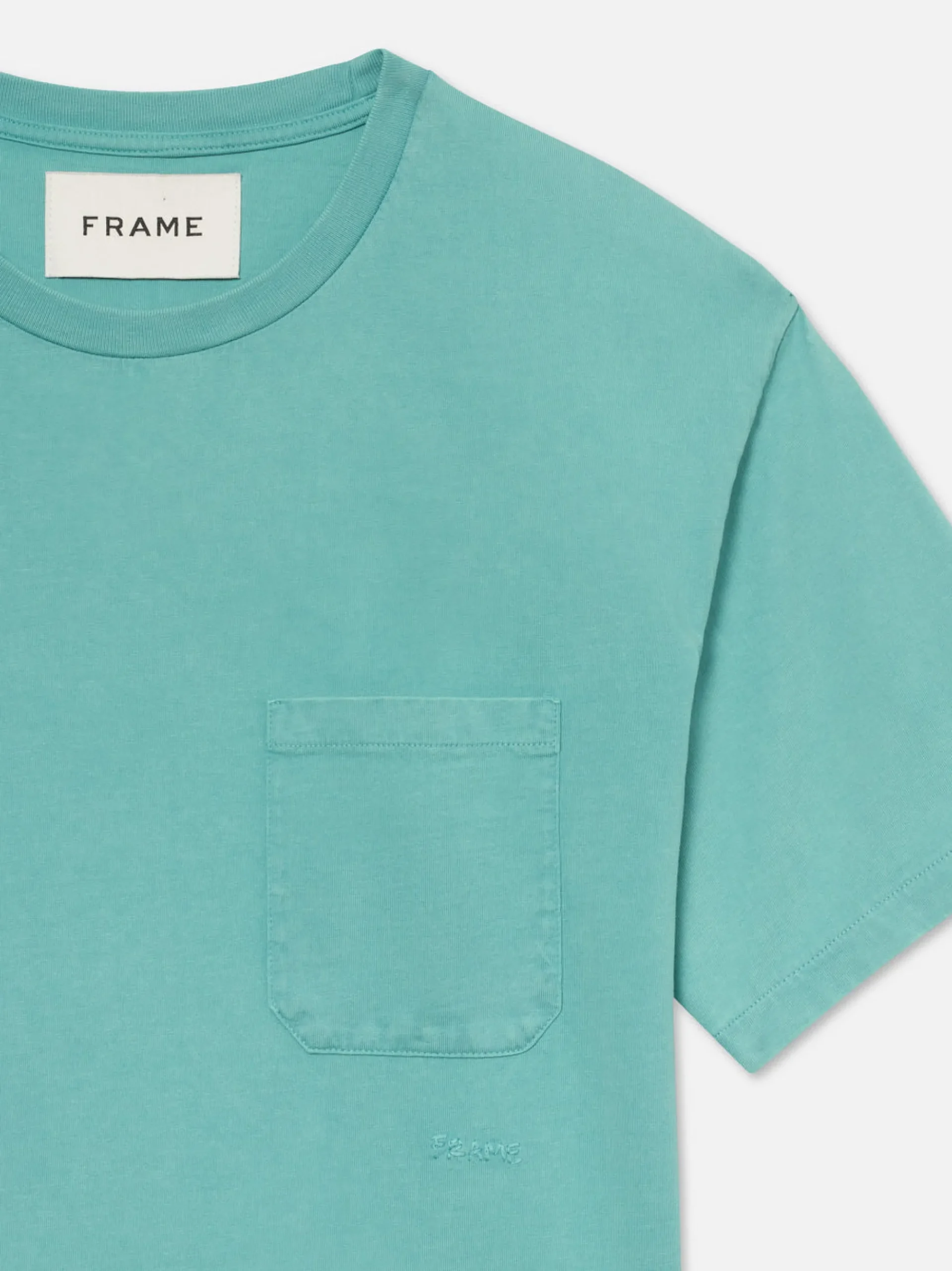 FRAME Vintage Tee in Aqua Blue